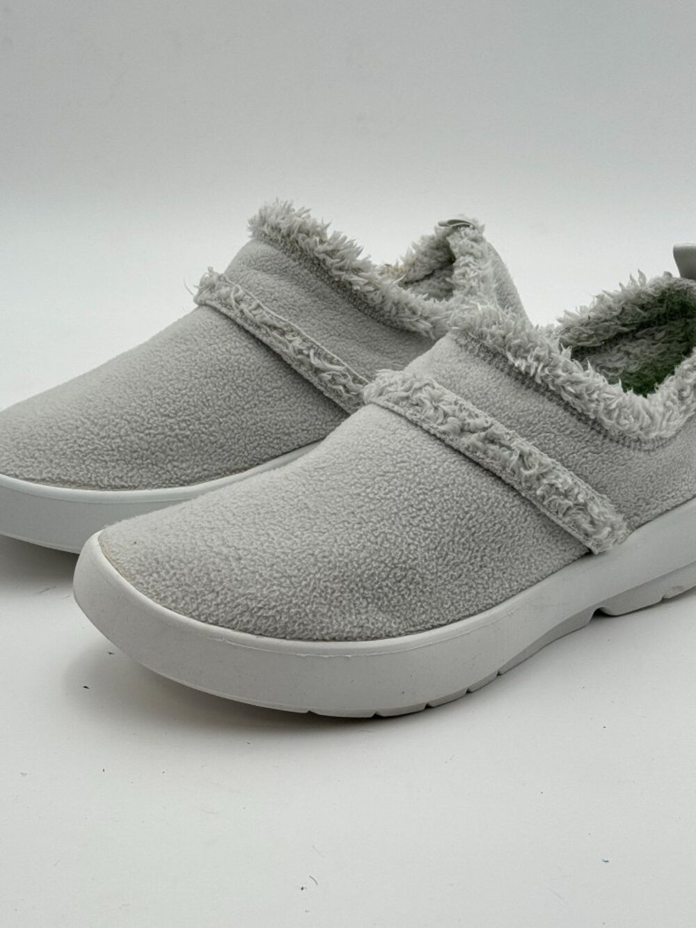 OOFOS OOcoozie Low Shoes W10.5 Slate Gray Recovery Slip Ons Walking Comfort